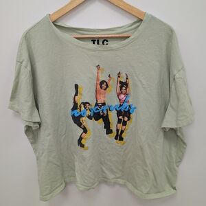 TLC Mint Green No Scrubs Cropped Tee